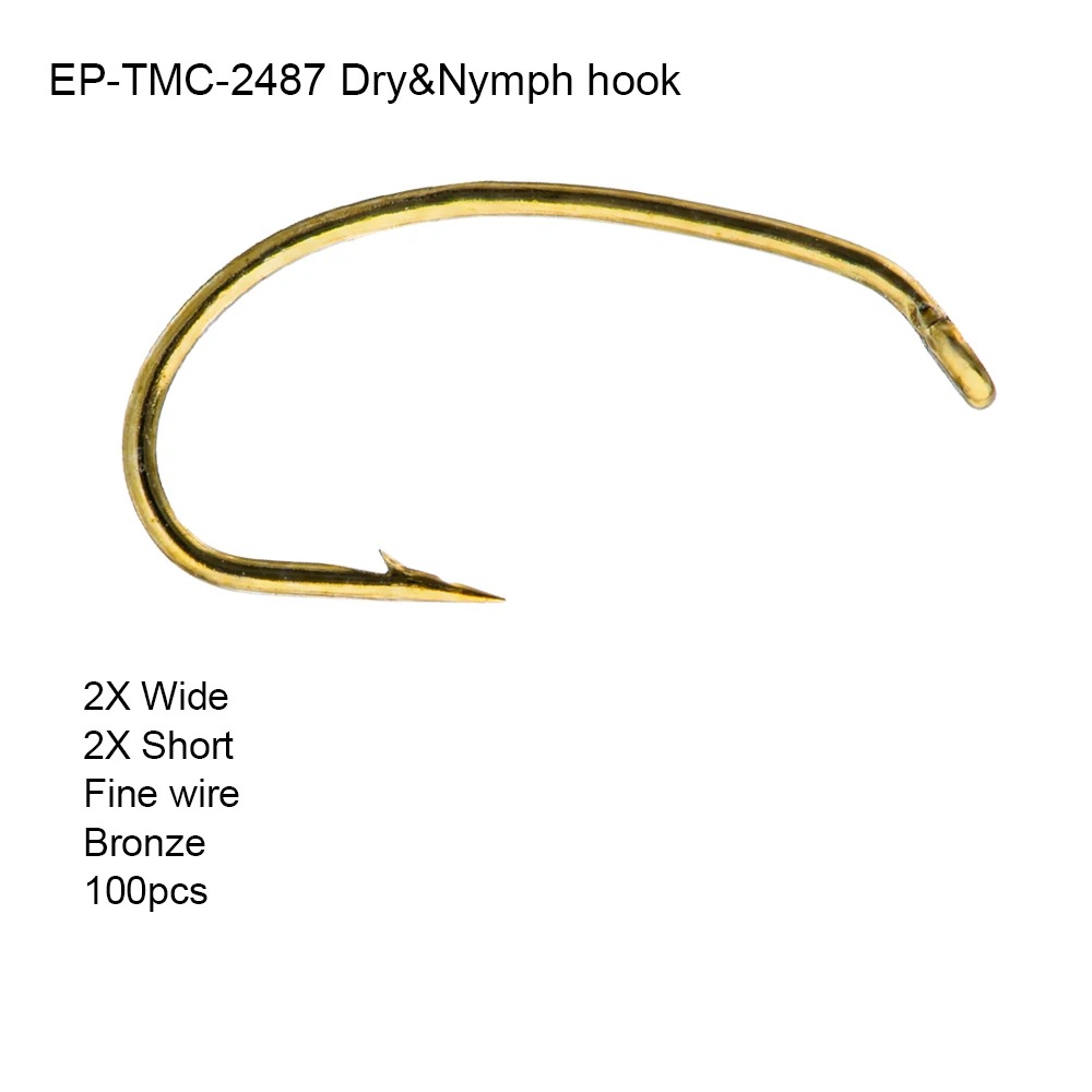 Eupheng 100pcs EP-TMC2487 Dry  - огляд і ціна Fishing Hook Barbless