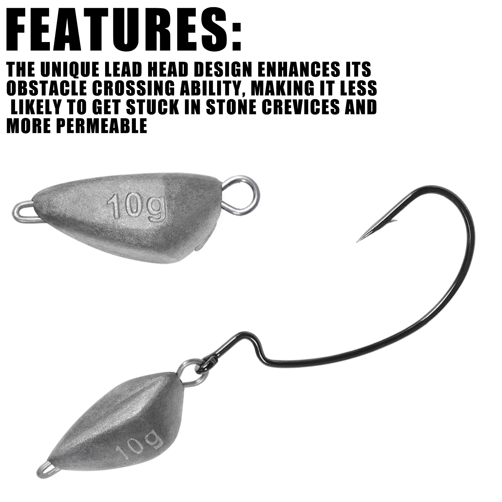 SAMOLLA 5pcs Jig Head Fishing  - огляд і ціна Fishing Hook Jig