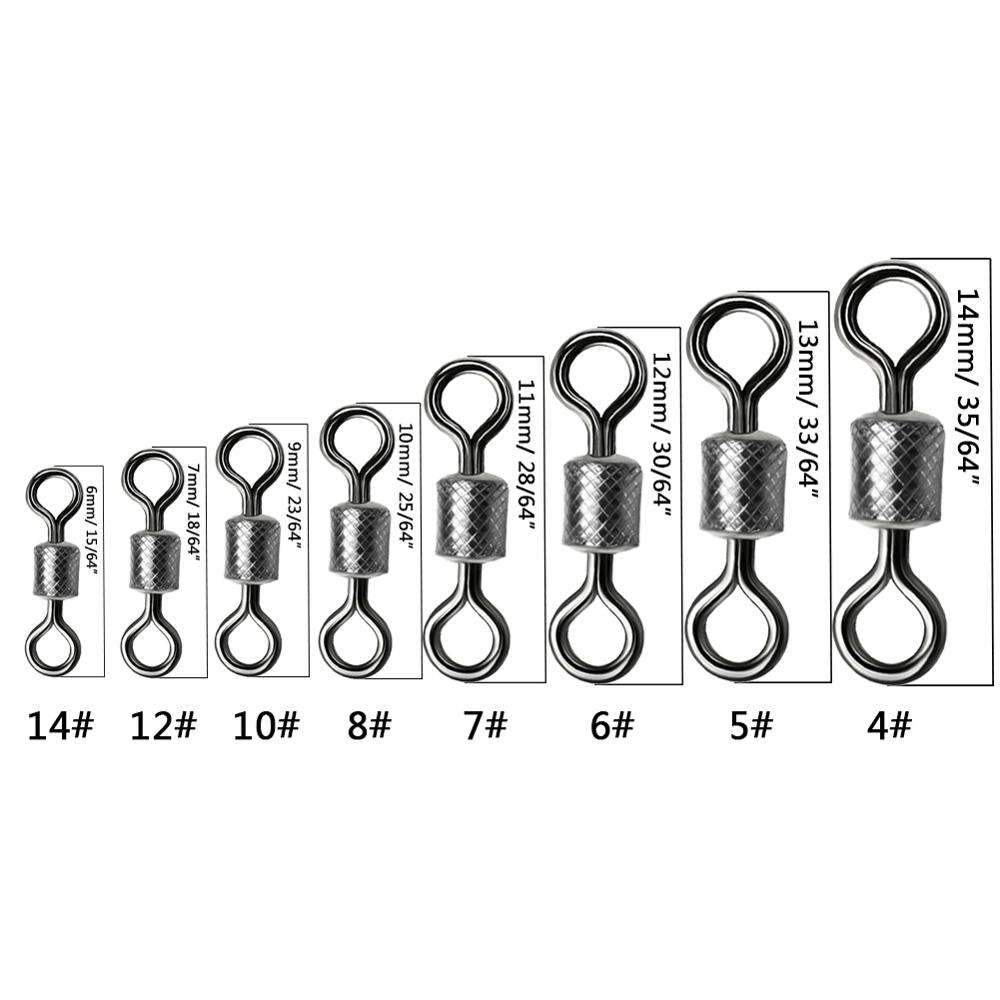 50-100pcs/box Fishing Swivel 4 - огляд і ціна Fishing Hook Circle