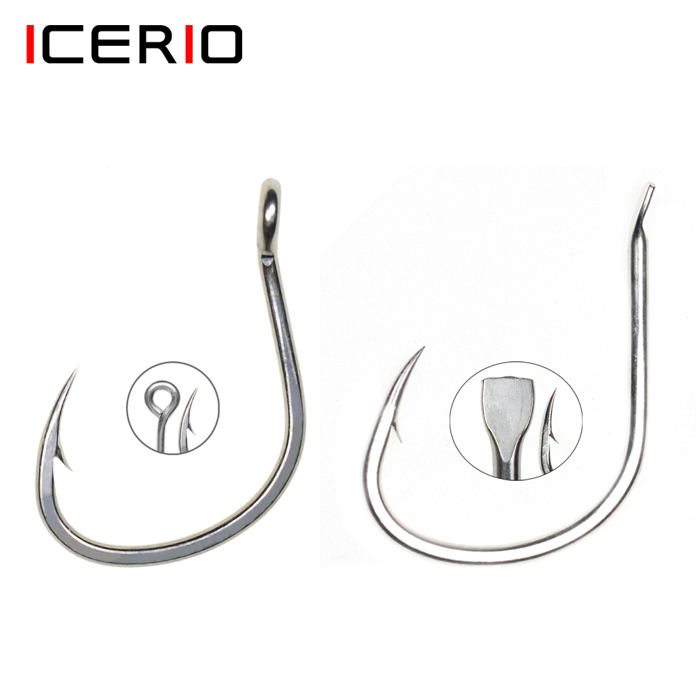 ICERIO 10PCS Matte Tin Coating - огляд і ціна Fishing Hook Circle