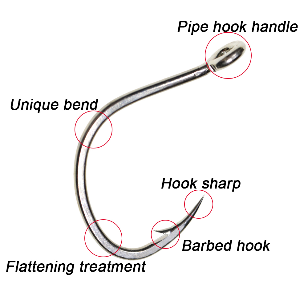 ICERIO 10PCS Matte Tin Coating - огляд і ціна Fishing Hook Circle