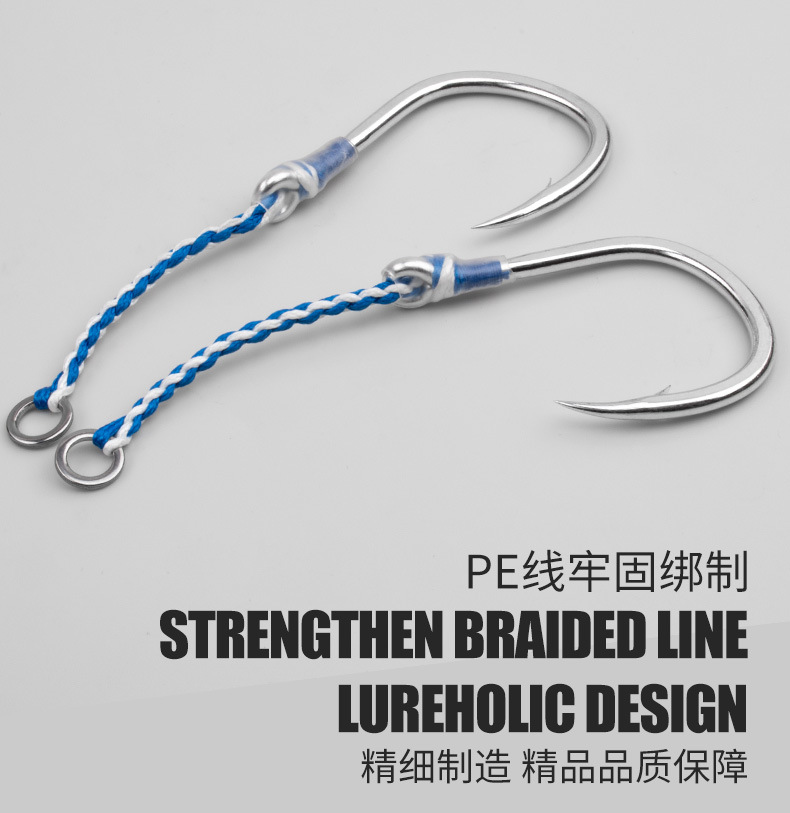 2pcs/bag High Carbon Steel Slo - огляд і ціна Fishing Hook Barbless