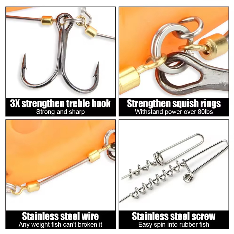Fishing Hook Rigs Steel Leader - огляд і ціна Fishing Hook Treble