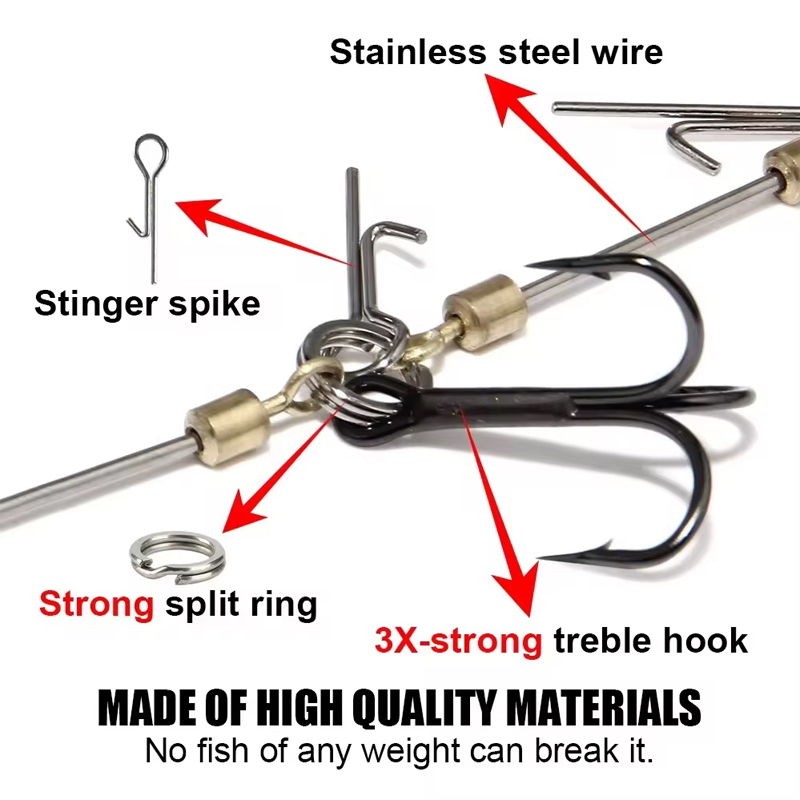 Fishing Hook Rigs Steel Leader - огляд і ціна Fishing Hook Treble